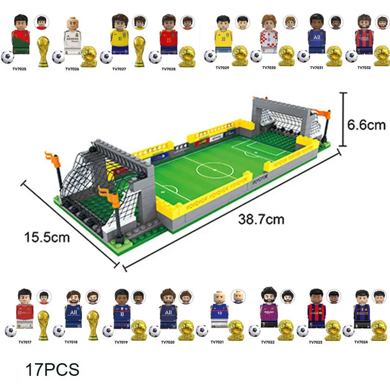 Tafelvoetbal Bouwset – Voetbalstadion & Wereldteam (14+ jaar)