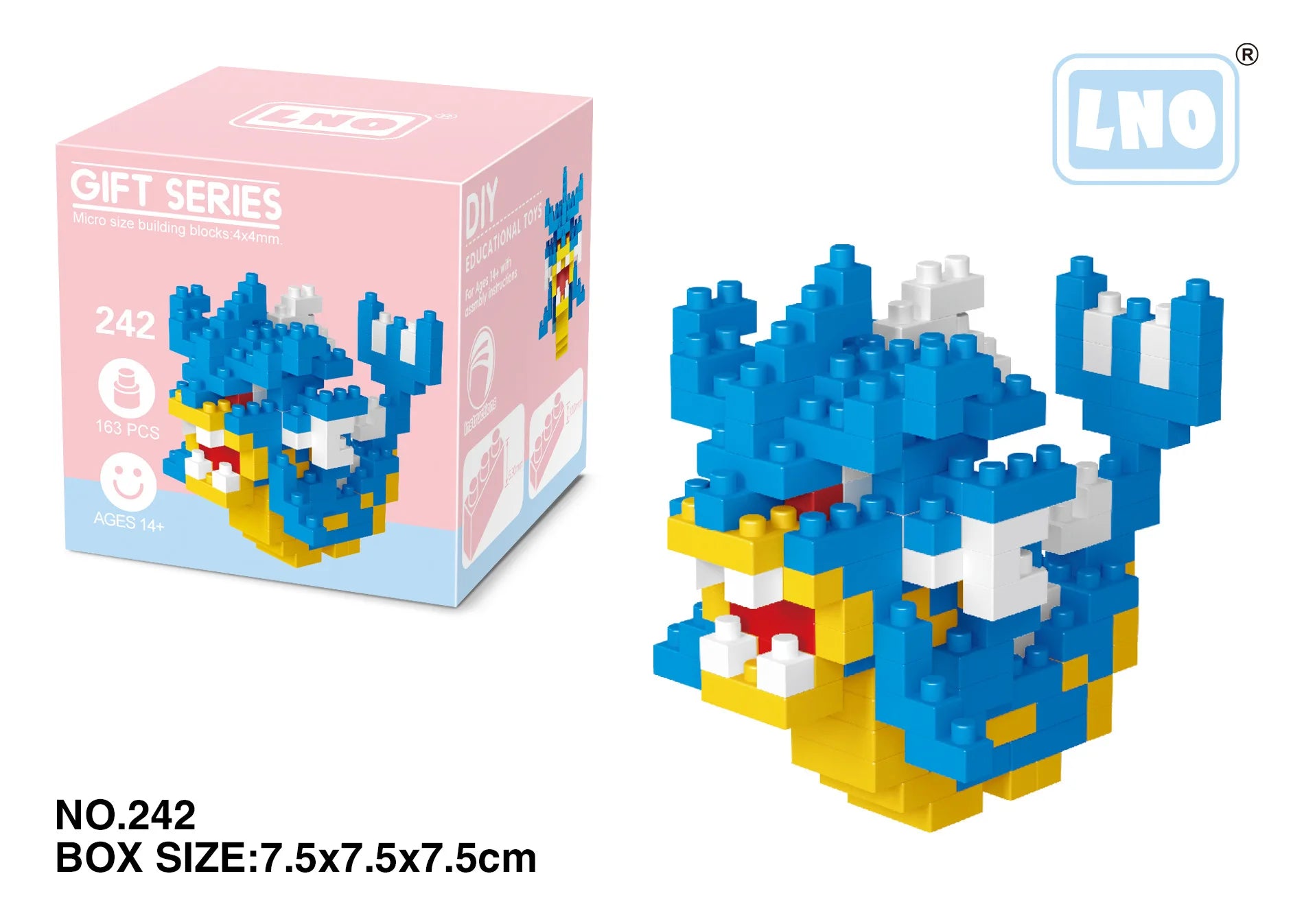 Pokemon Nanoblocks – Charizard & Kyogre Bouwset (14+ Jaar)