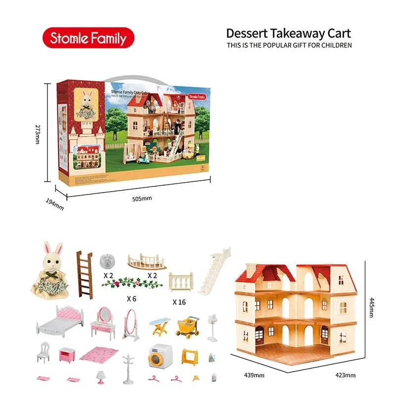 Bosfamilie Poppenhuis Keuken – 1:12 Miniatuurhuis met Meubels