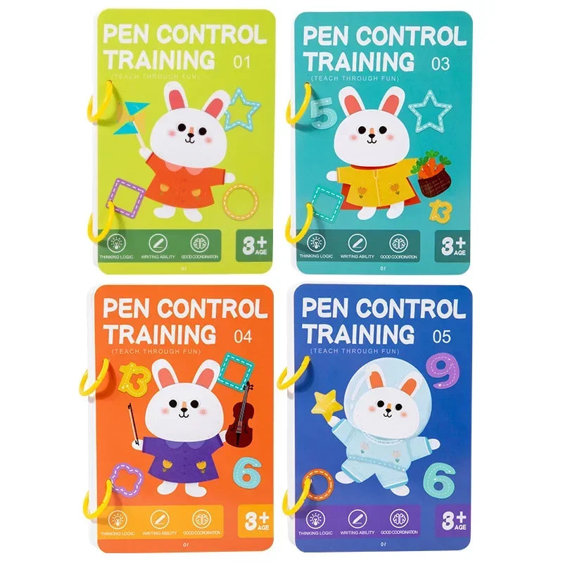 Montessori Pencontrole Tekenboek – 136 Pagina’s Educatief Schrijfplezier