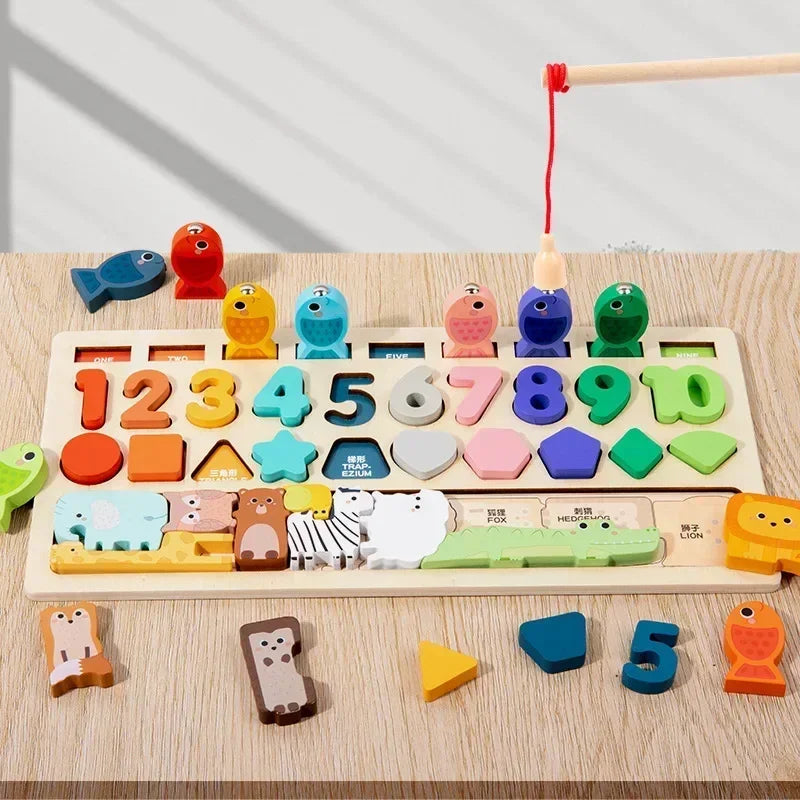 Montessori Educatief Houten Speelgoed – Stapel & Vormspel (3-6 jaar)