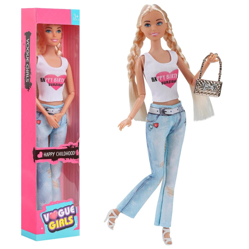 Modieuze Barbie Pop 30cm – Flexibele Speelpop met Outfit