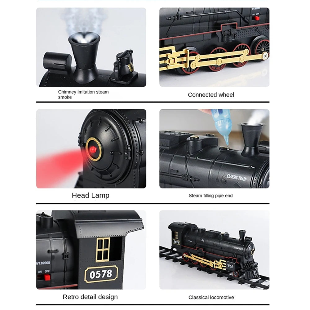 RC Stoomtrein met Rook & Geluid – Afstandsbedienbare Treinset Kinderen