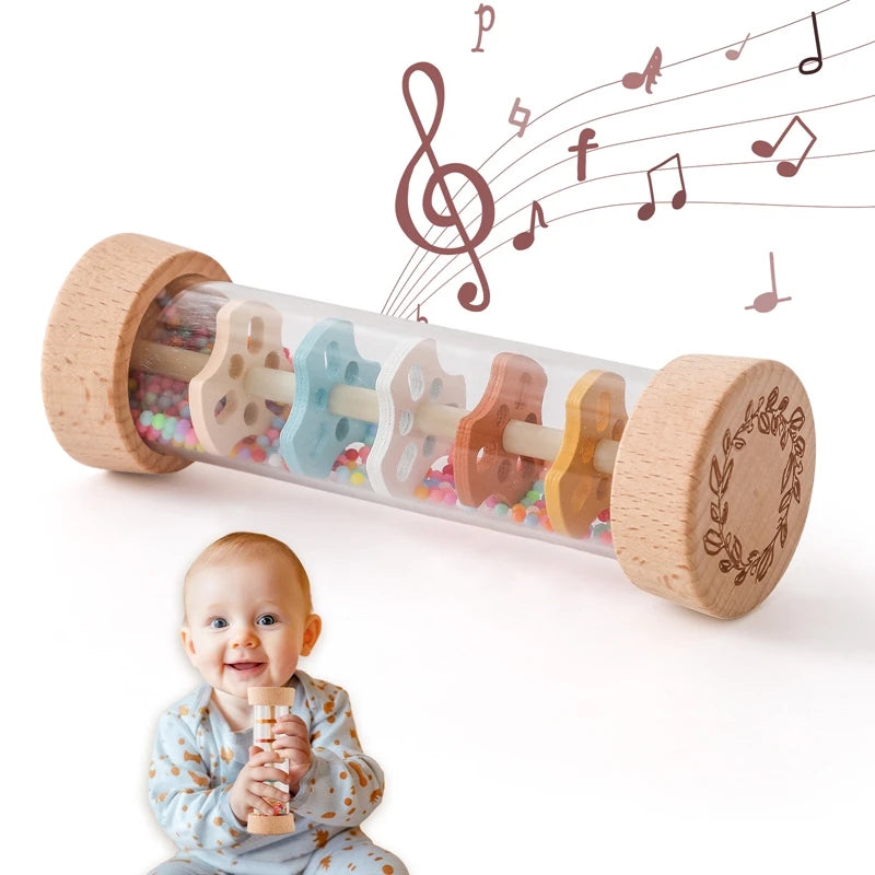 Baby Regenstick Zandloper – Montessori Muziek Speelgoed 0-3 Jaar
