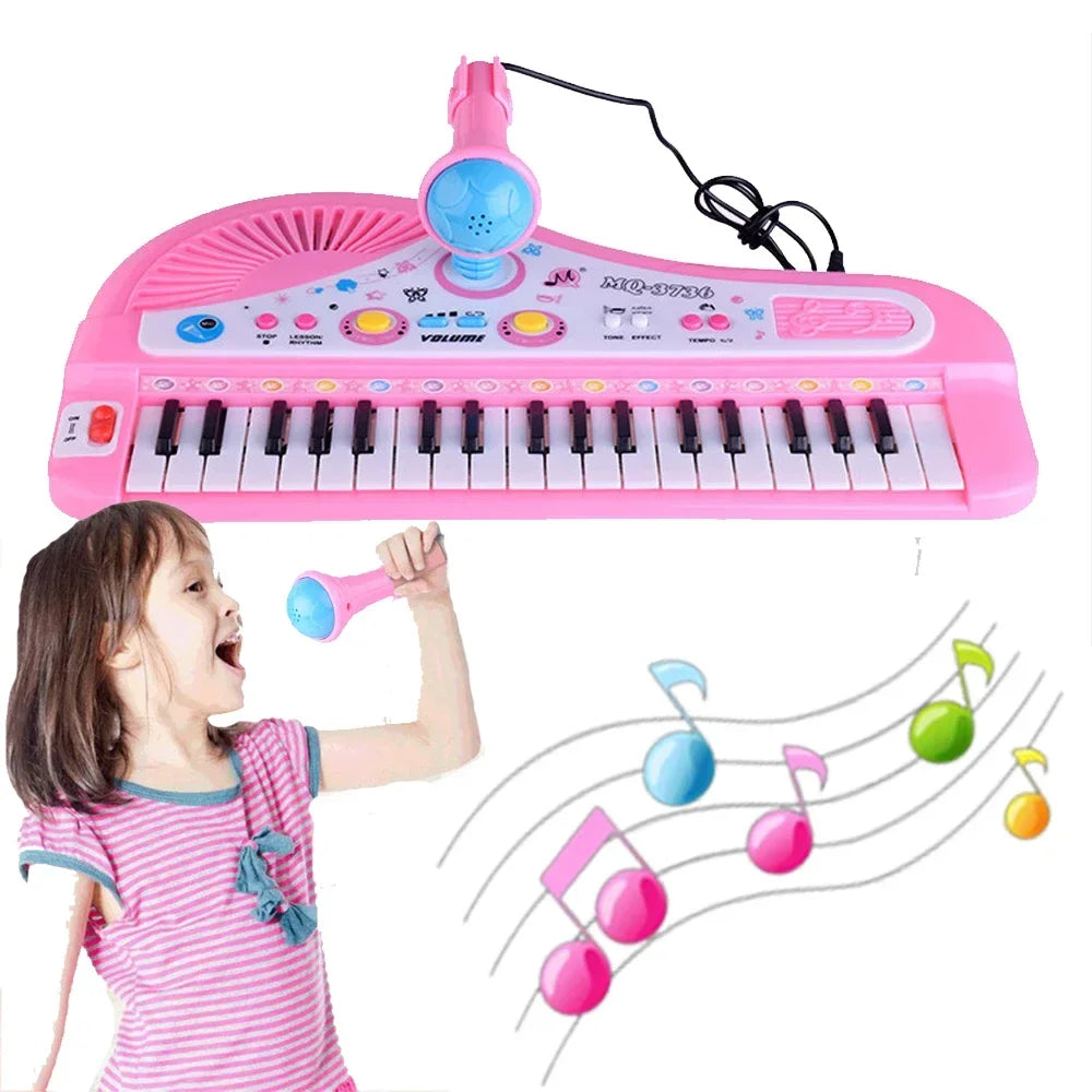 Kinder Keyboard Piano – 37-Toetsen Elektronisch Muziekspeelgoed (3-6 jaar)