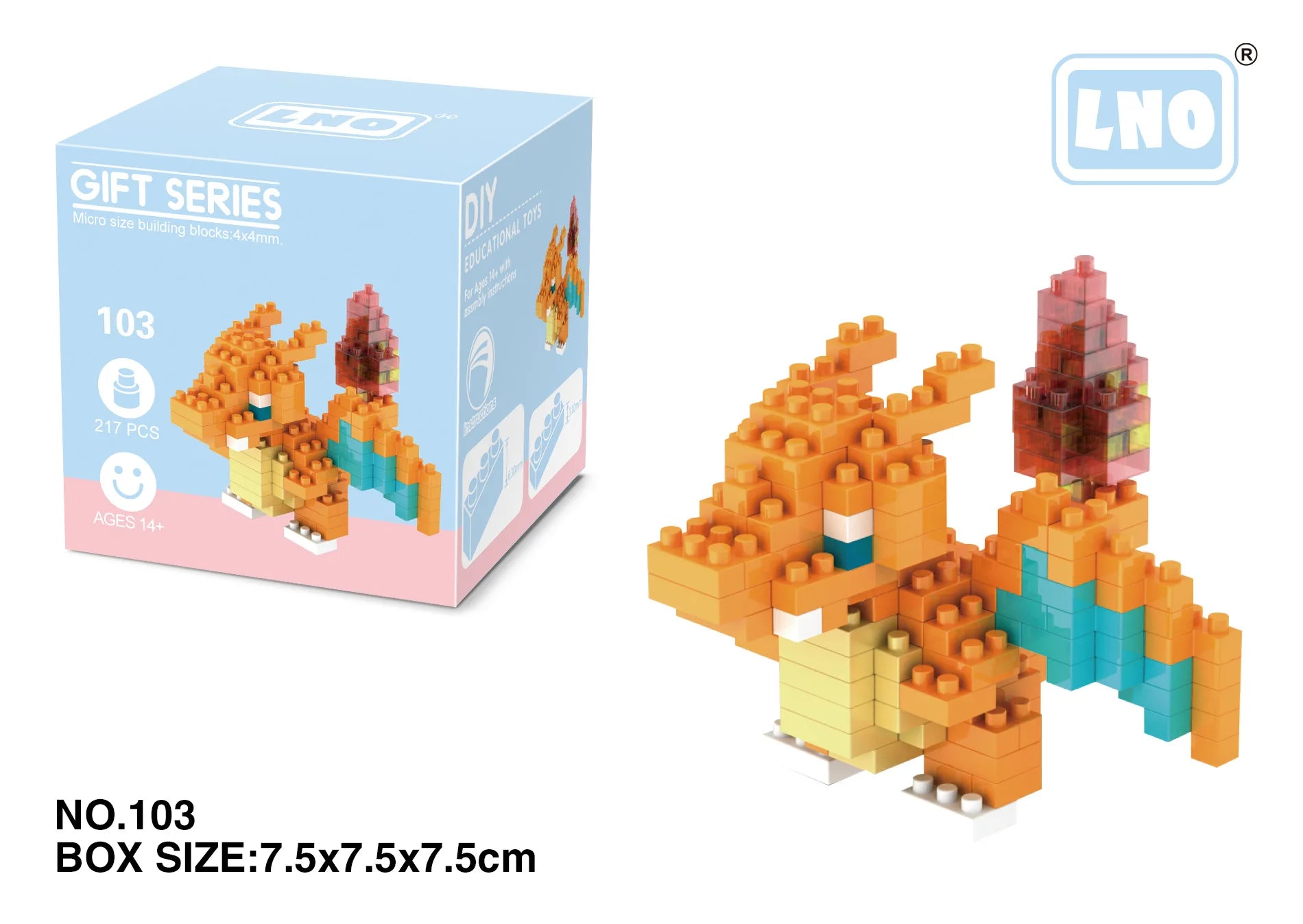 Pokemon Nanoblocks – Charizard & Kyogre Bouwset (14+ Jaar)