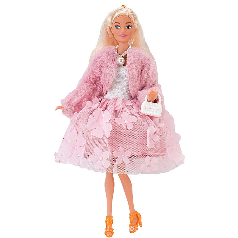 Poppenkleertjes 30 cm – Jurk & Jas Mode Outfit voor Poppen (3+)