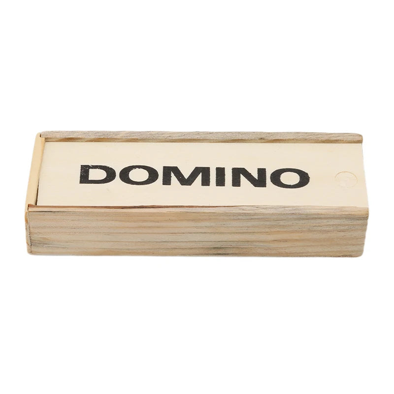 Houten Domino Blokkenset – Klassiek Strategiespel voor Gezin & Kids
