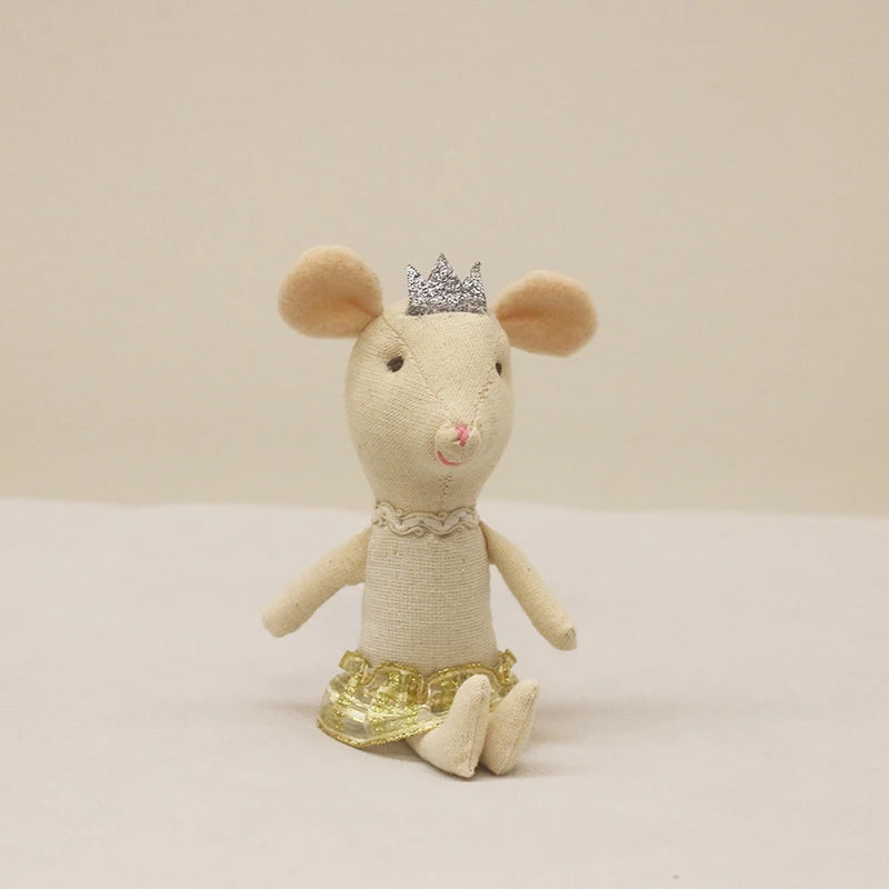 Schattige Knuffel Muis Familie – Pluche Poppen voor Poppenhuis 3+