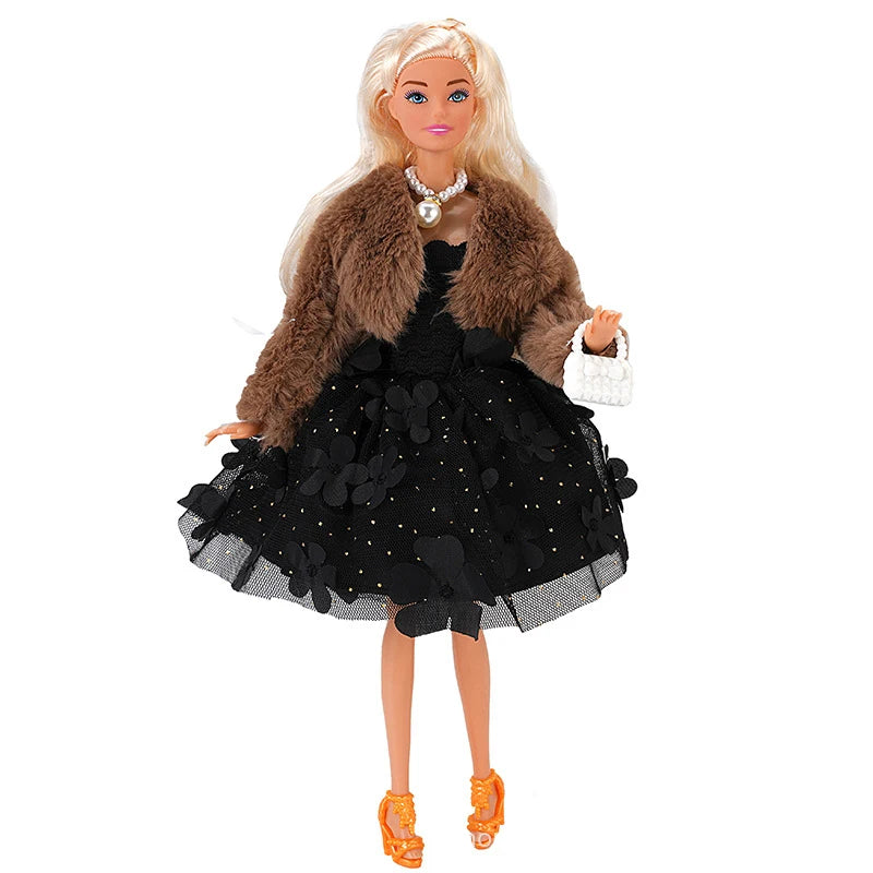 Poppenkleertjes 30 cm – Jurk & Jas Mode Outfit voor Poppen (3+)