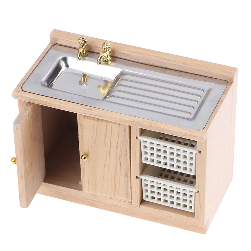 1:12 Miniatuur Poppenhuis Kast – Witte Keramische Meubelset