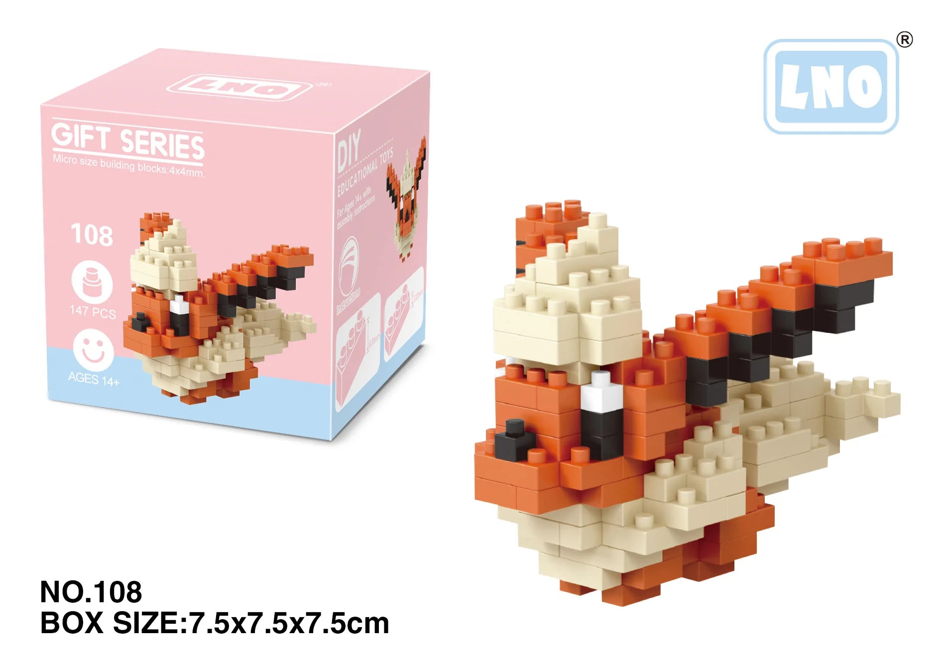 Pokemon Nanoblocks – Charizard & Kyogre Bouwset (14+ Jaar)