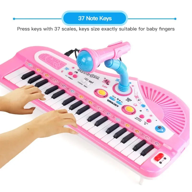 Kinder Keyboard Piano – 37-Toetsen Elektronisch Muziekspeelgoed (3-6 jaar)