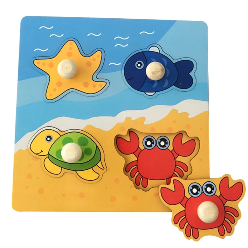 Montessori Houten Puzzel – Leren voor Baby’s & Peuters (1-4 jaar)