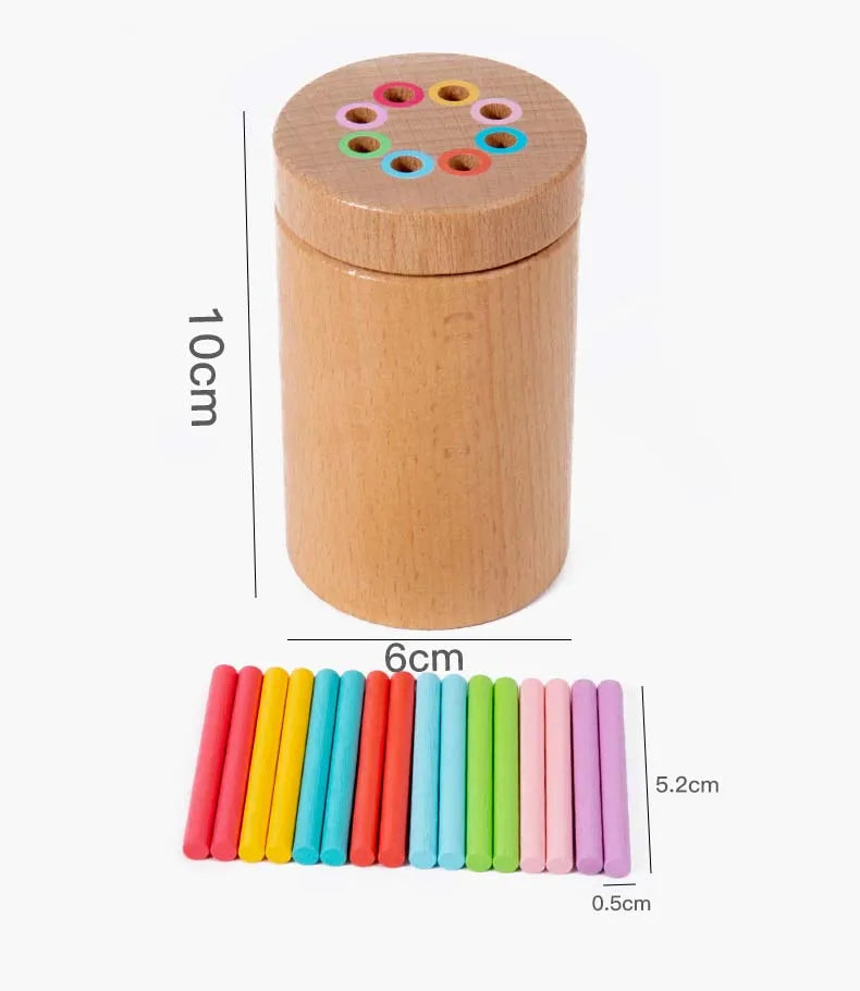 Montessori Houten Sorteerspeelgoed – Educatief Kleuren Spel (3-6 jaar)