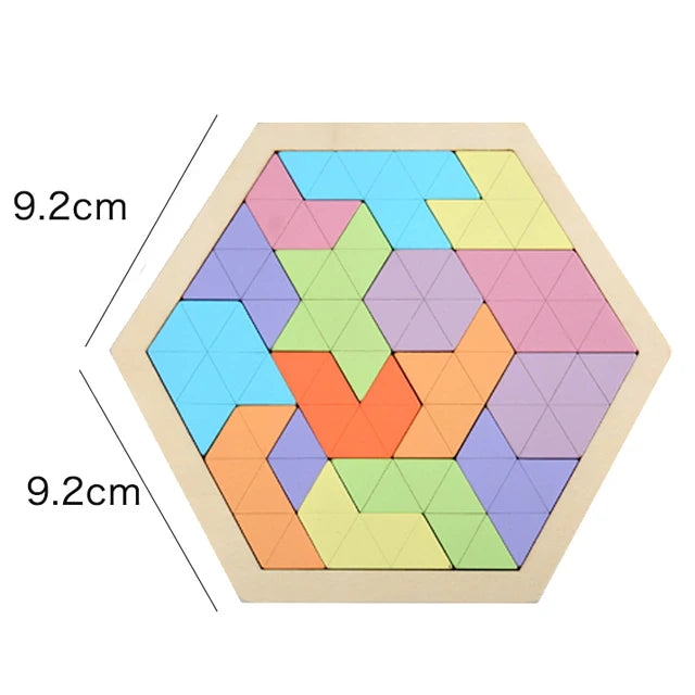 Montessori 3D Tangram – Houten Puzzel voor Kinderen van 3-6 Jaar