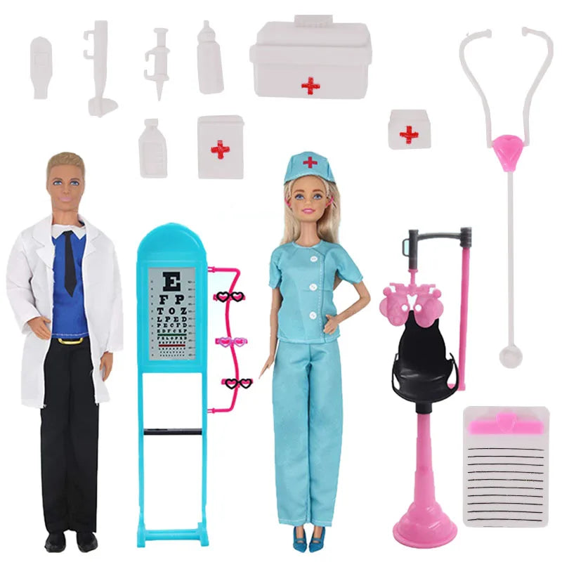 Barbie Dokterskleding & Accessoires – 1:6 Poppenhuis Zorgset