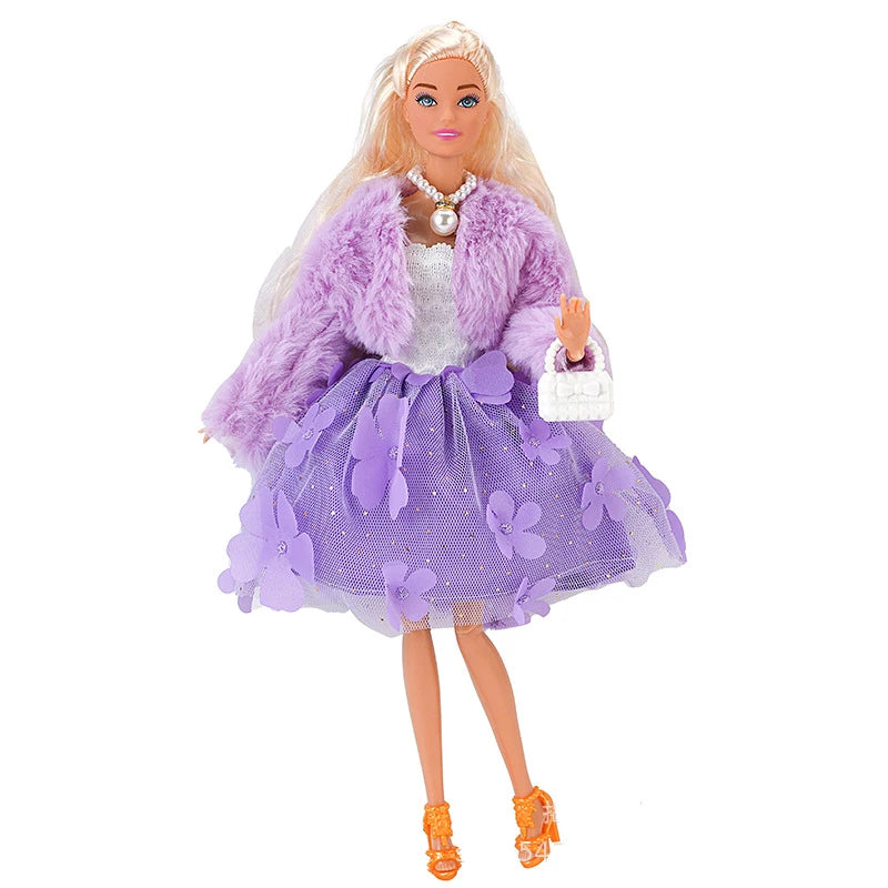Poppenkleertjes 30 cm – Jurk & Jas Mode Outfit voor Poppen (3+)