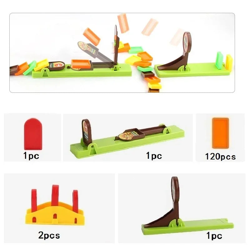 Gemotoriseerde Domino Set 120 Stuks – Vliegtuig & Raket Speelgoed
