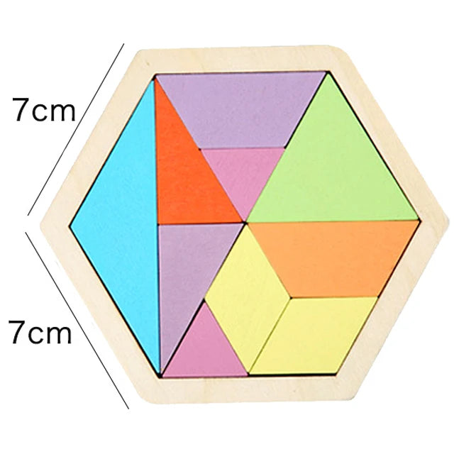Montessori 3D Tangram – Houten Puzzel voor Kinderen van 3-6 Jaar