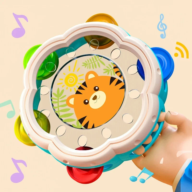 Montessori Handtrommel Baby – Muzikale Rammelaar (0-3 jaar)