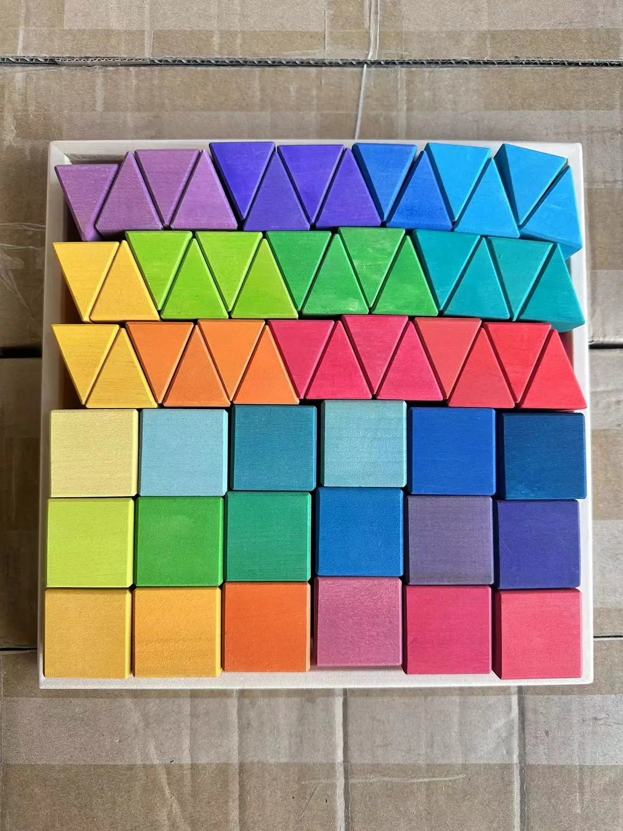 Grote Houten Regenboogblokken – Limoengroen | Montessori Blokken (4+)
