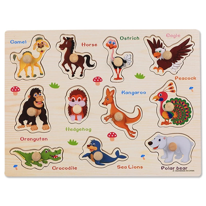 Houten Montessori Puzzel – Letters & Cijfers voor Kind (3-6 jaar)