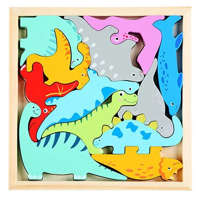 Montessori 3D Tangram – Houten Puzzel voor Kinderen van 3-6 Jaar