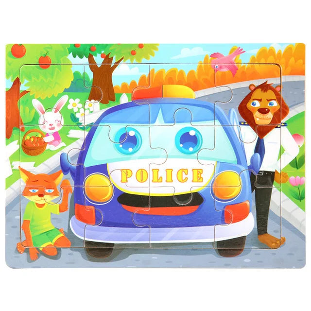 Montessori 3D Houten Puzzel – 30 Stuks Dierenbouwspel (3-6 jaar)