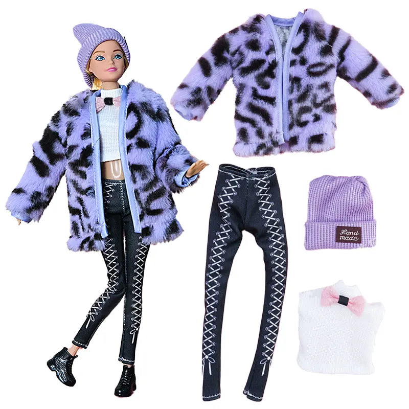 Poppenkleertjes 30 cm – Jurk & Jas Mode Outfit voor Poppen (3+)