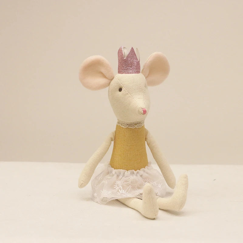 Schattige Knuffel Muis Familie – Pluche Poppen voor Poppenhuis 3+