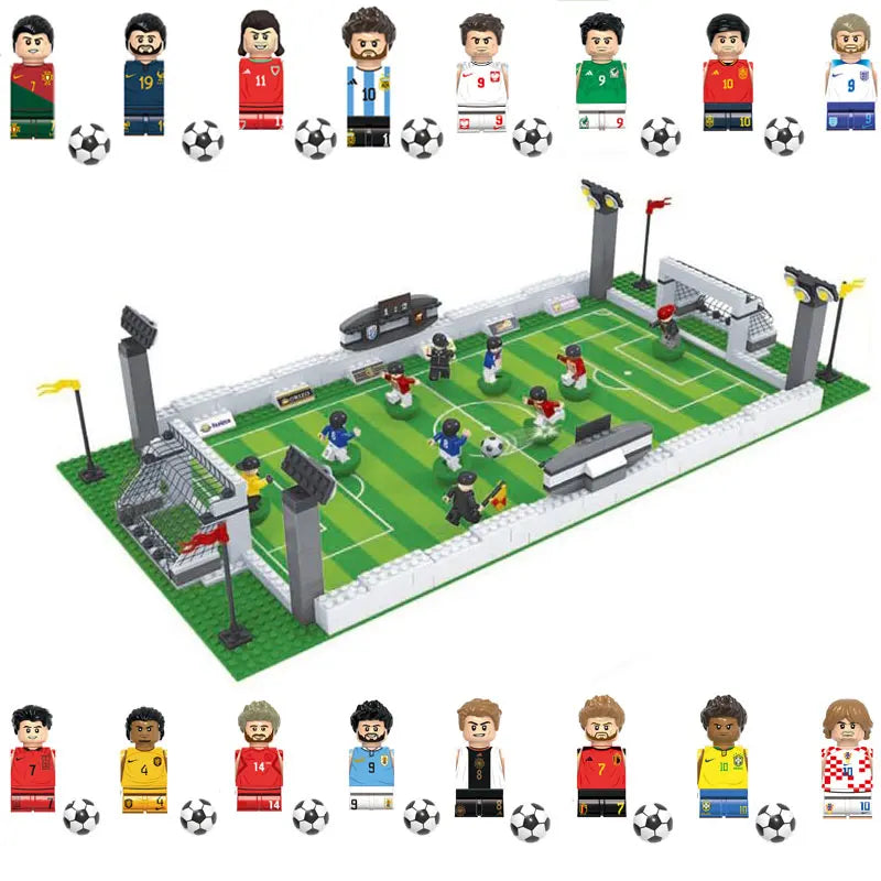Tafelvoetbal Bouwset – Voetbalstadion & Wereldteam (14+ jaar)