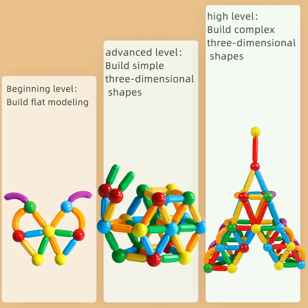 Romboss Magnetische Bouwstenen – Educatief Constructiespeelgoed 4+