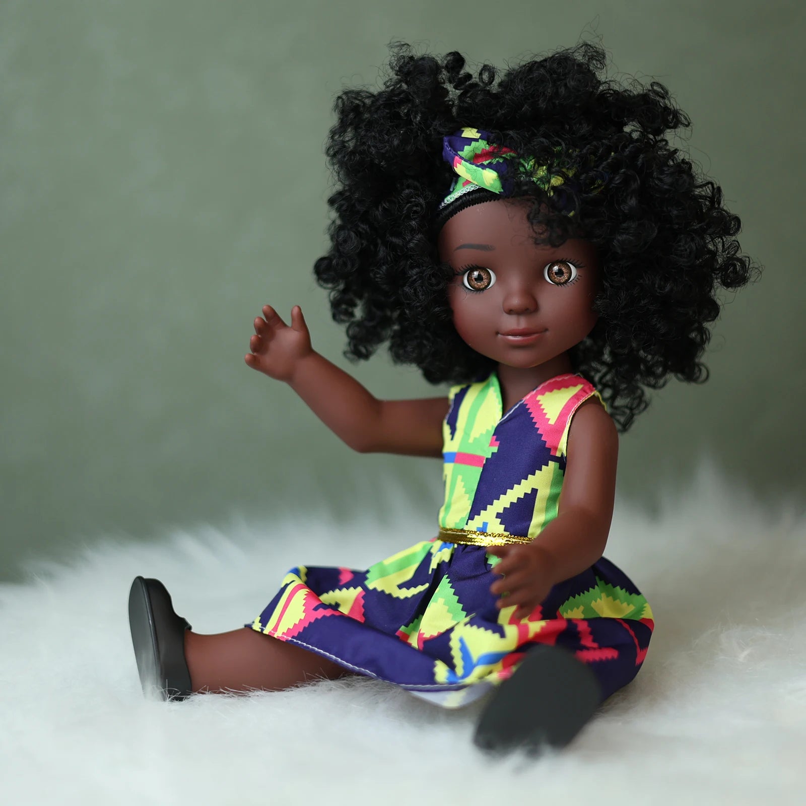 Afrikaanse Modepop 35 cm – Culturele Pop voor Creatief Spel