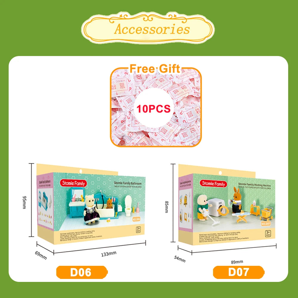 1:12 Poppenhuis Meubels Villa – Miniatuur Keuken- en Dinette Set