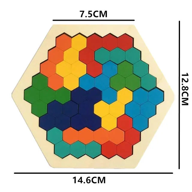 Montessori 3D Tangram – Houten Puzzel voor Kinderen van 3-6 Jaar
