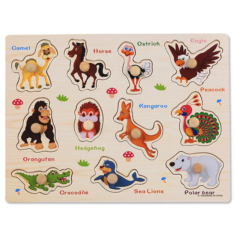Montessori Houten Puzzel – Leren voor Baby’s & Peuters (1-4 jaar)