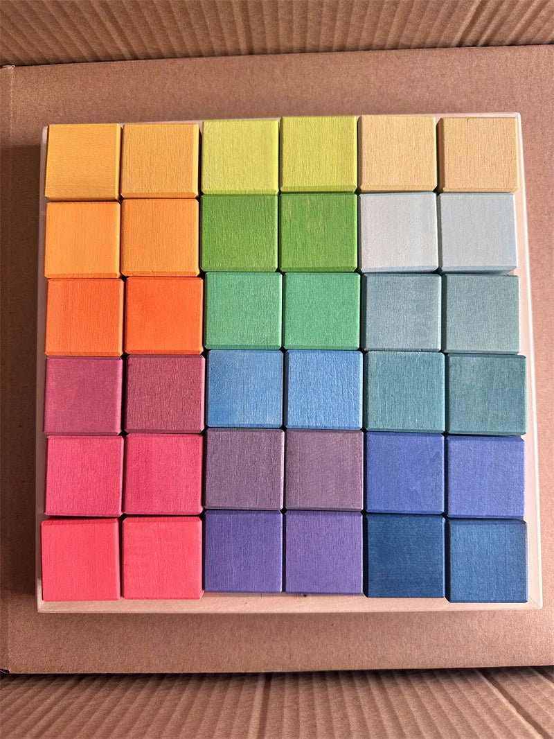 Grote Houten Regenboogblokken – Limoengroen | Montessori Blokken (4+)