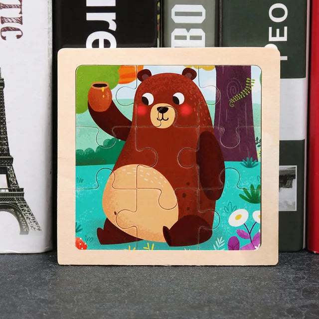 Houten Dierenpuzzel voor Kinderen – Educatief & Duurzaam (3-6 jr)