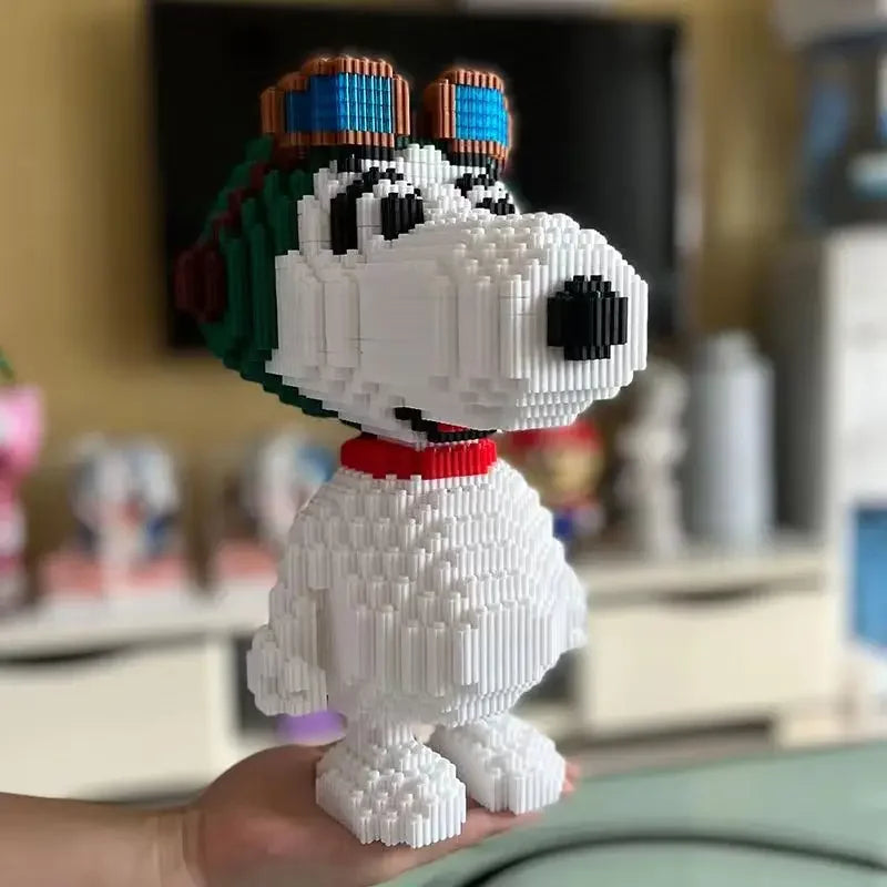 Snoopy bouwsteen driedimensionaal