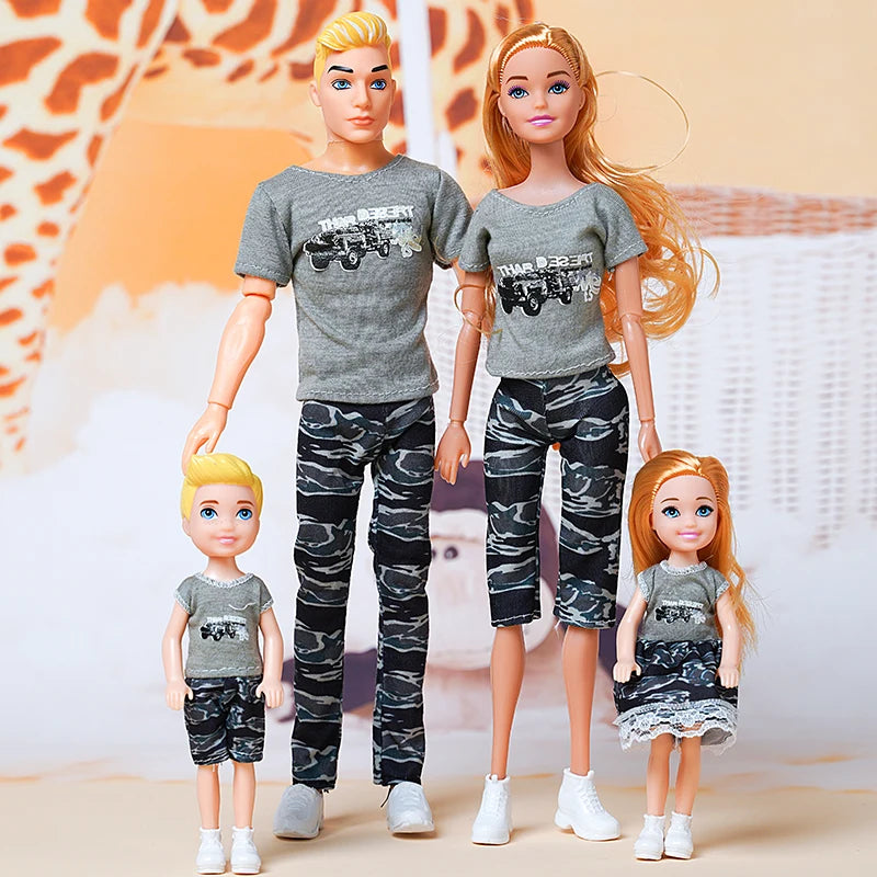 Barbie Familiepop Set – 4-delige Speelset voor Fantasierijk Spel