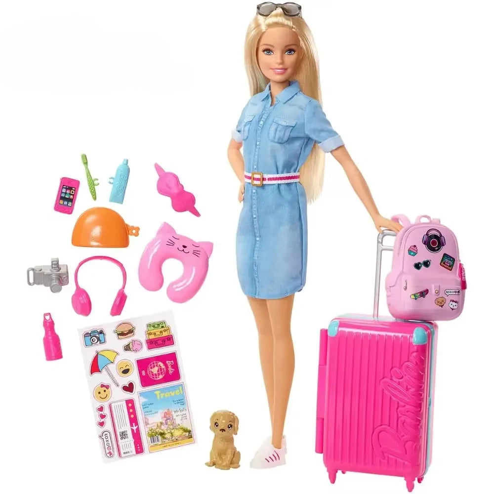 Reizen Barbie Pop met Kleding