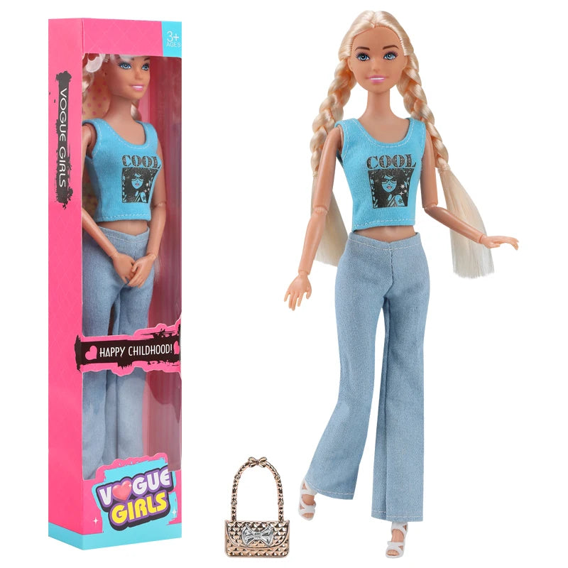 Modieuze Barbie Pop 30cm – Flexibele Speelpop met Outfit