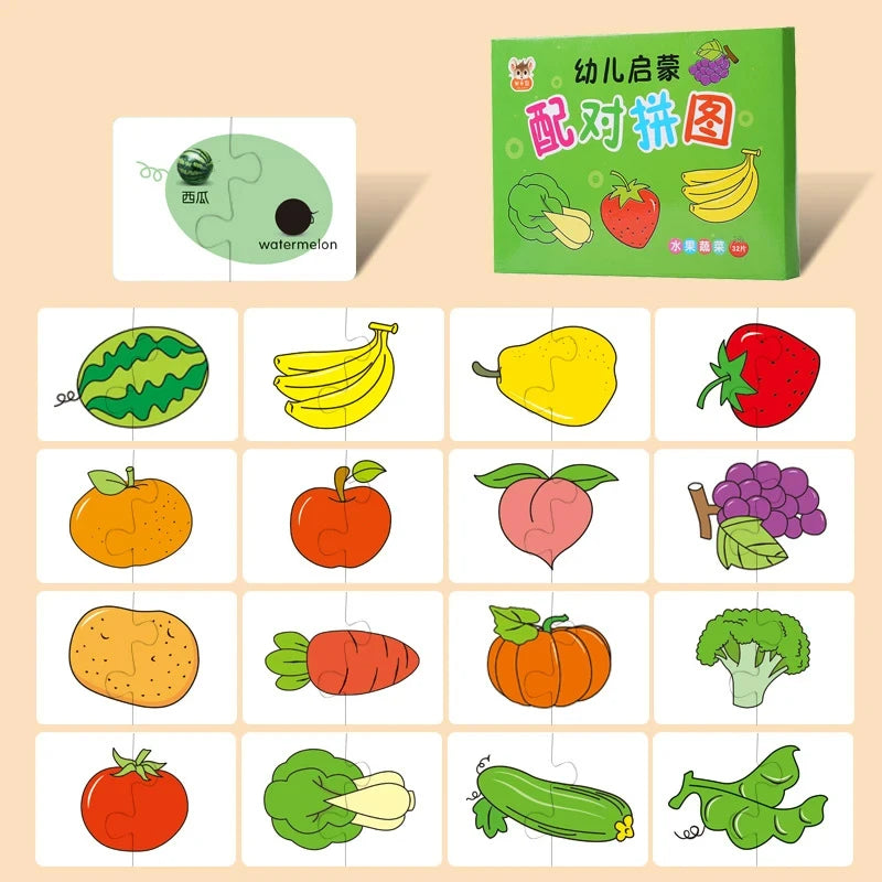 Dierenpuzzels voor Peuters – Montessori Speelgoed (1-2 jaar)
