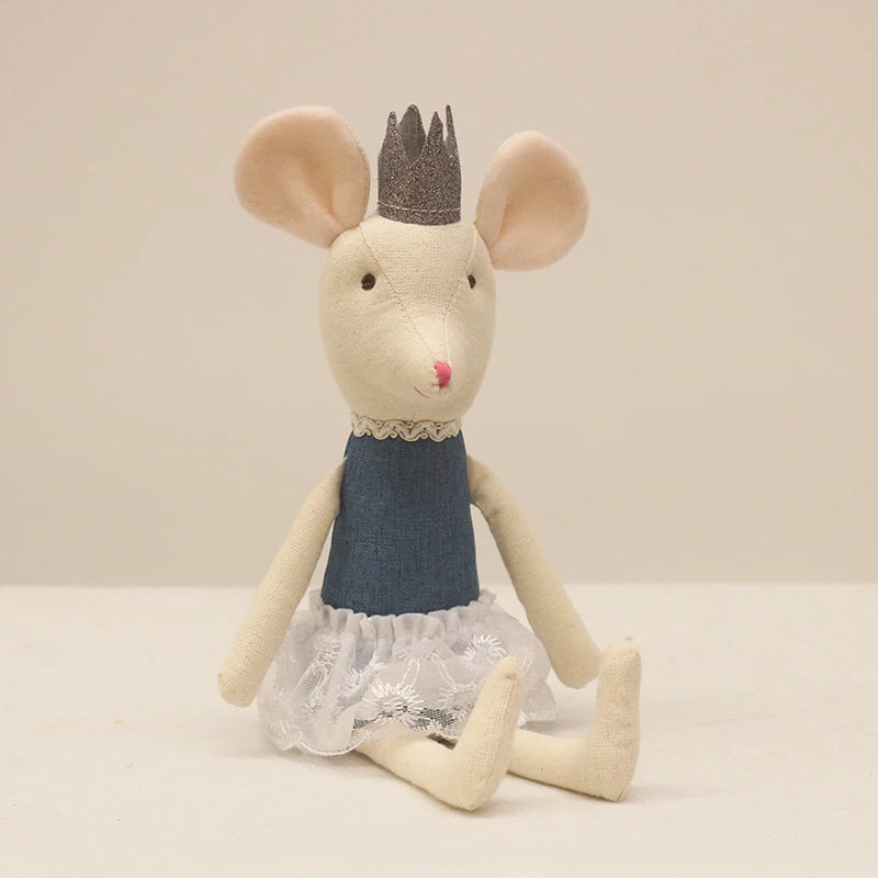 Schattige Knuffel Muis Familie – Pluche Poppen voor Poppenhuis 3+