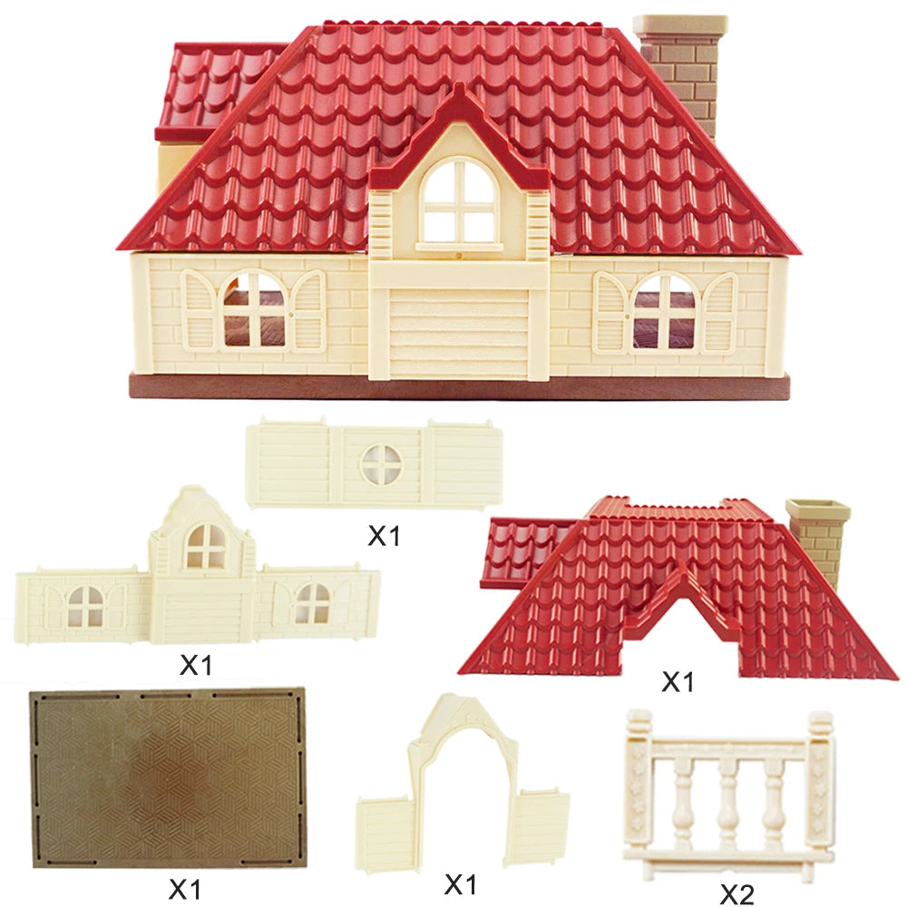 1:12 Poppenhuis Meubels Villa – Miniatuur Keuken- en Dinette Set