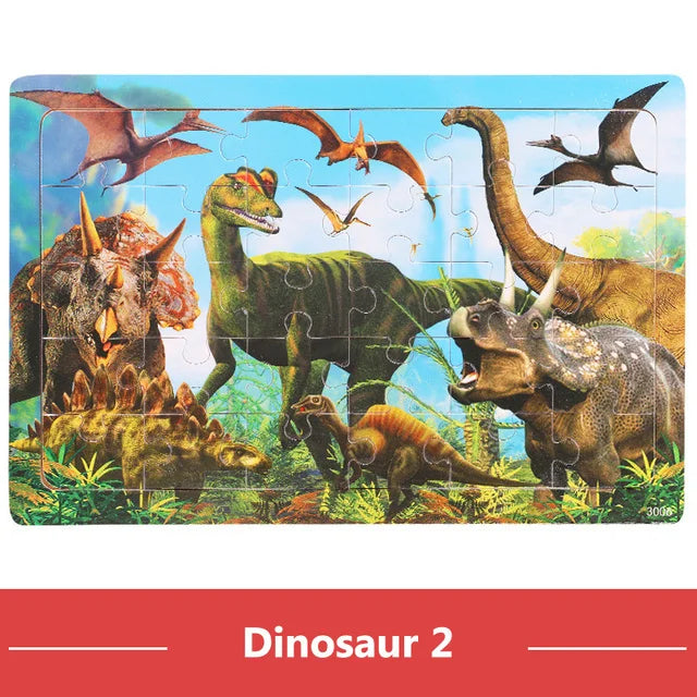Montessori 3D Houten Puzzel – 30 Stuks Dierenbouwspel (3-6 jaar)