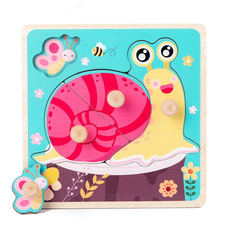 Montessori Houten Puzzel – Leren voor Baby’s & Peuters (1-4 jaar)