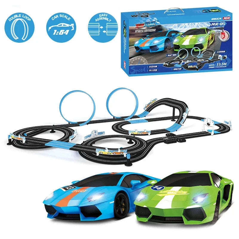 Elektrische Racebaan met 2 Auto’s & Controllers – Race Speelgoedset