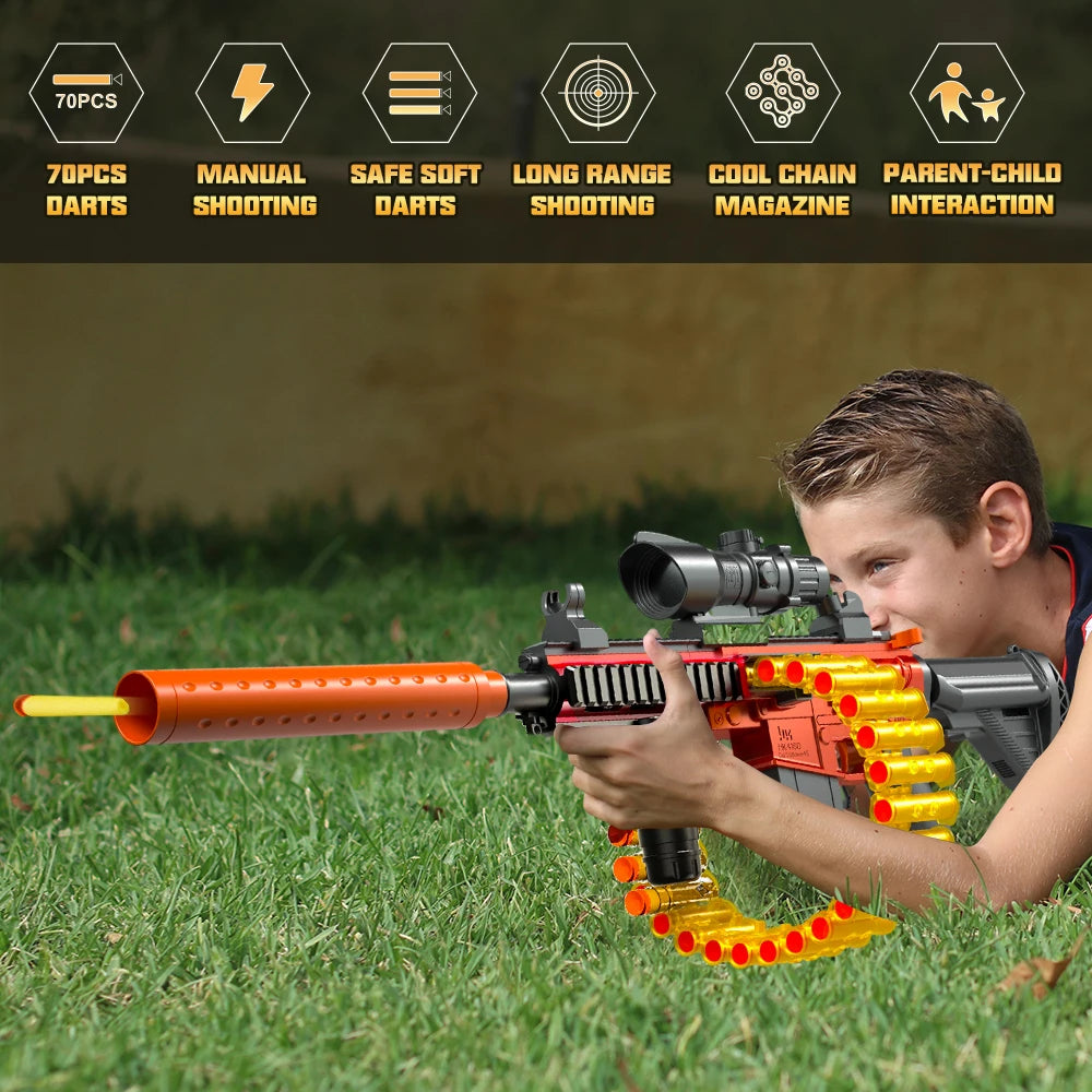 VATOS Blaster Speelgoedpistool – Foam Shell Worp voor Kinderen
